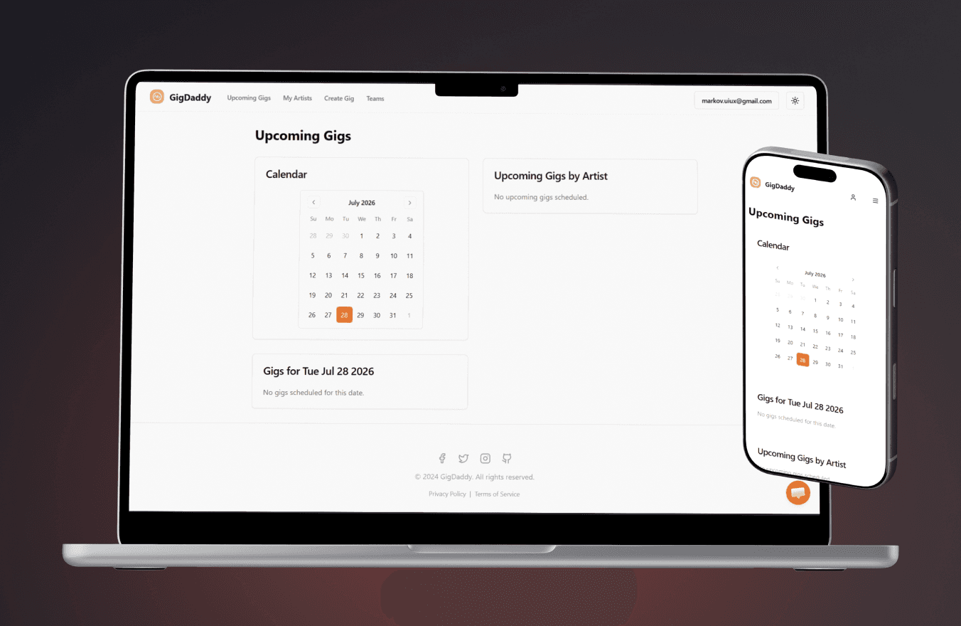 UI rebuild for a DJ booking platform